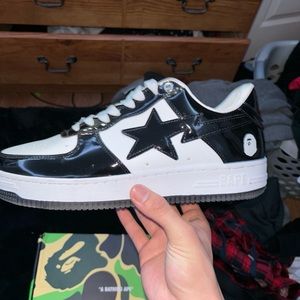 Bapesta lows black white